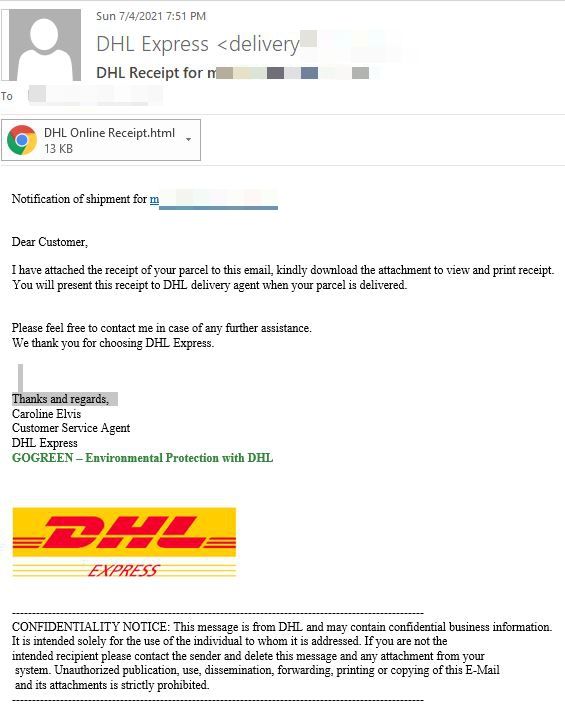 Scammers Impersonating DHL Delivery Service Seek to Harvest Customer Login  Credentials and Credit Card Details