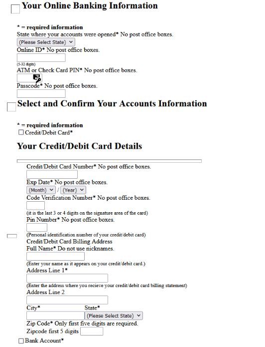 Watch Out For These Ongoing Bank Of America Phishing Campaigns   Online Form Bank Of America 1.JPG