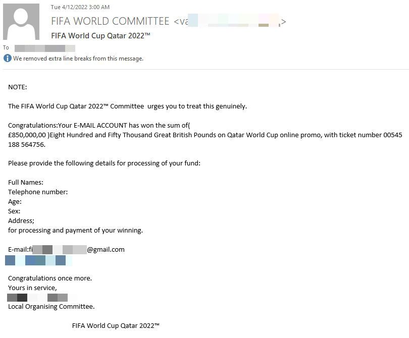 FIFA World Cup 2022 scams: Beware of fake lotteries, ticket fraud and other  cons