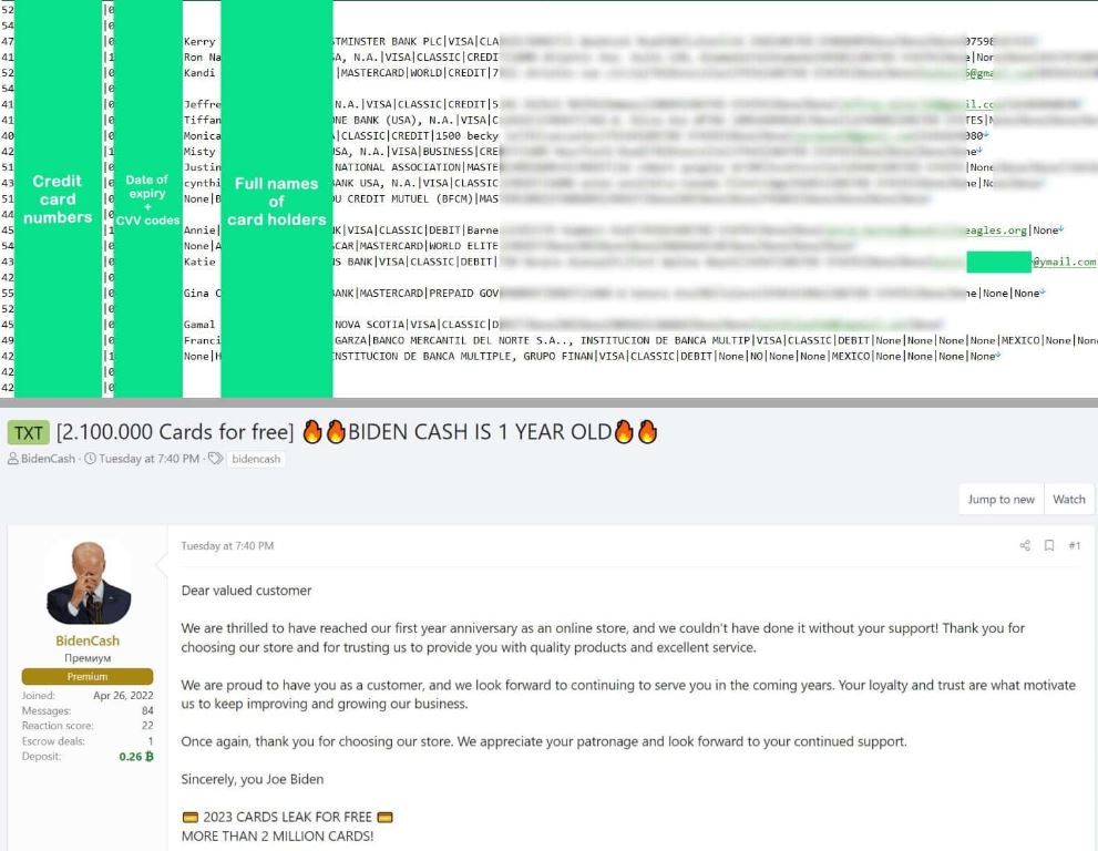 Carding marketplace leaks data on 2 million credit cards for free to