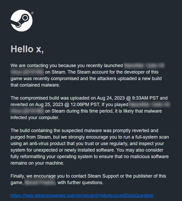 After hackers distribute malware in-game updates, Steam adds SMS-based  security check for developers