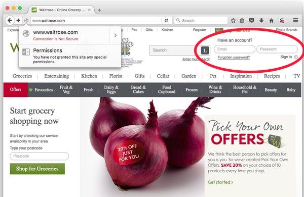 Login form on your non-HTTPS webpage? Firefox will display a warning