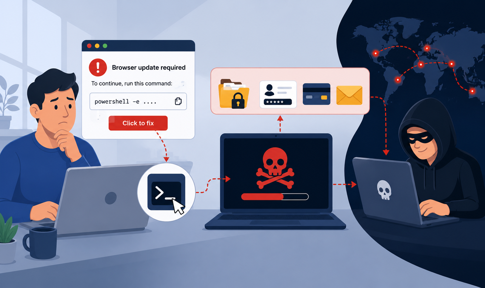 ClickFix: When the victims help the hackers