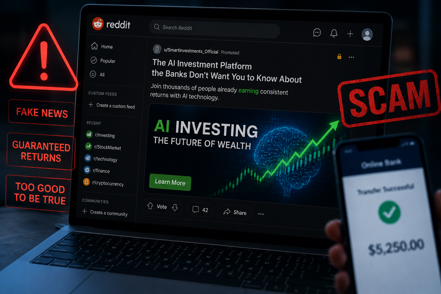 Reddit Ads Impersonate BBC and The Guardian to Push Fake AI Investment Schemes
