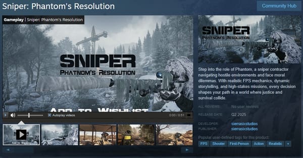 Steam Users Alerted to Potential Malware in 'Sniper: Phantom's Resolution' Demo