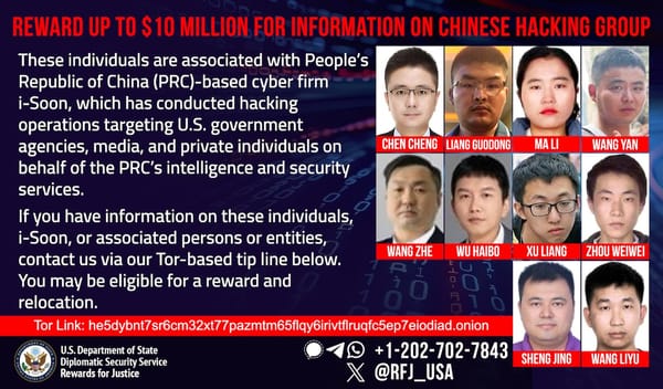 US Indicts 10 ‘Professional Hackers’ Accused of Working with the Chinese Government