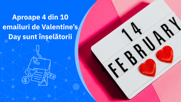 Aproape 4 din 10 emailuri de Valentine’s Day sunt înșelătorii