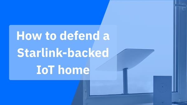 Defending Starlink-backhauled IoT from sky-borne snoops