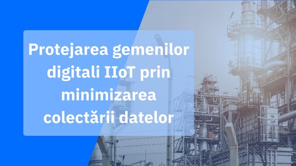 Strategii de minimizare a datelor pentru industriile care folosesc intensiv gemeni digitali
