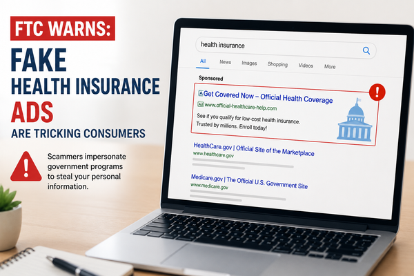 FTC warns about fake health insurance ads impersonating government programs FTC warns about fake health insurance ads impersonating government programs