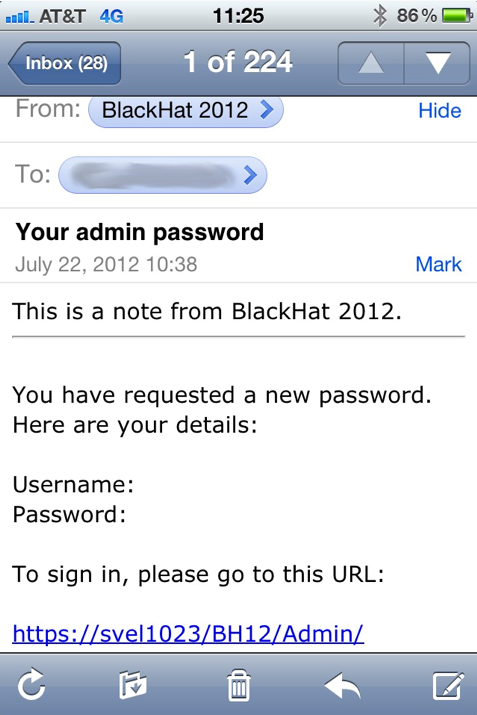 Rookie Phishing Attempt Hits Black Hat Attendees; 7,500 Participants Targeted 