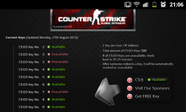 Fans de Counter Strike  : attention aux fausses clés d 'enregistrement !