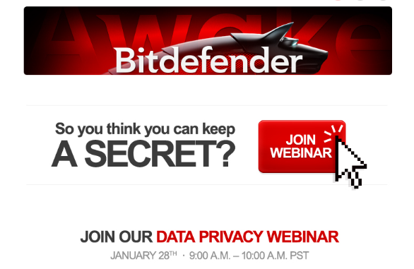 Bitdefender Data Protection Webinar Tackles User Privacy Topics on January 28