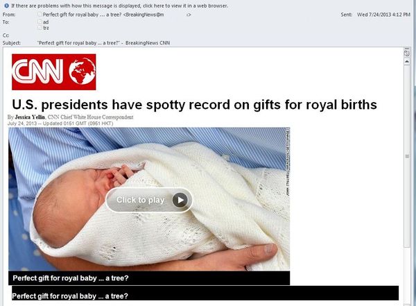 Royal Baby and Spanish Train Accident, Innovative Baits for CNN Breaking News Scams