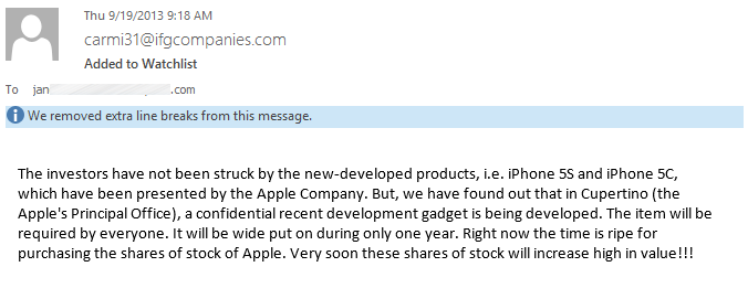 Spammers Push Slice of Apple via E-mail