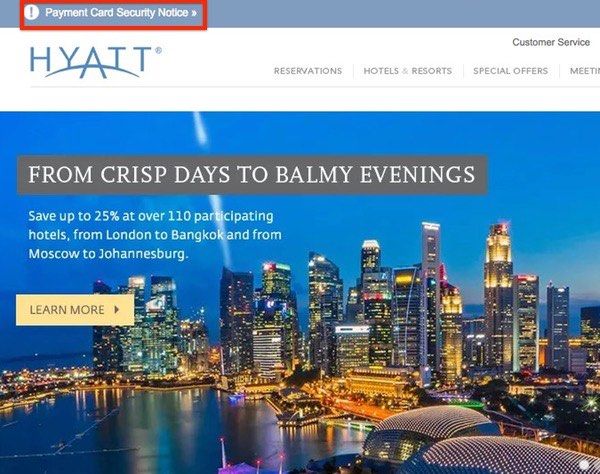 Been to one of these 250 Hyatt Hotels? Your credit card details may have been stolen