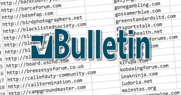 Over 800,000 user account details stolen from vulnerable forums running vBulletin