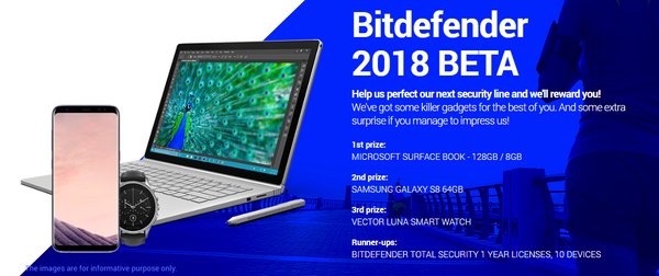 Start Testing Bitdefender 2018 Beta Now! Prizes Included!