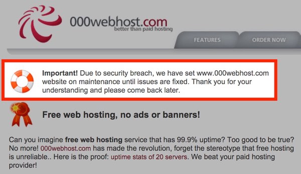 13 million plaintext passwords leak from free webhosting firm