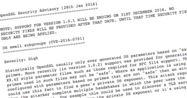 OpenSSL fixes high severity security hole that could allow traffic to ...