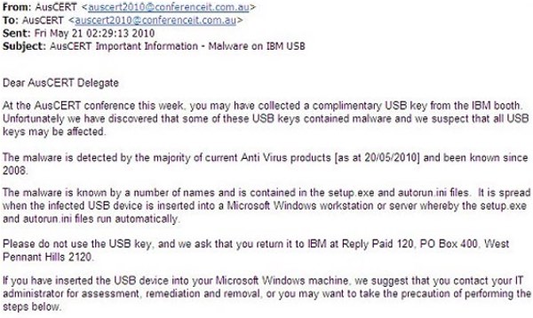 Cybersecurity quiz winners rewarded with malware-infected USB sticks