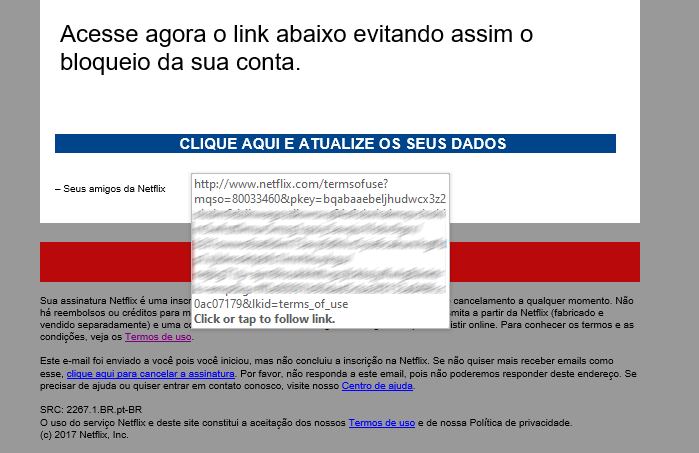 Phishing nos serviços de streaming